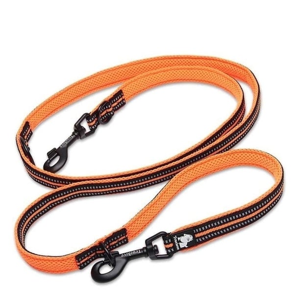 Nz Local Stock-7 in 1 Multi-function Adjustable Dog Leash Orange Small Carousel 1