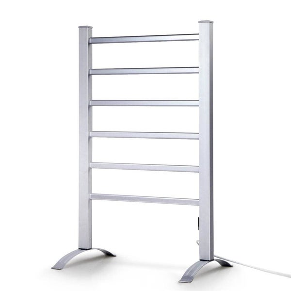 Devanti Electric Heated Towel Rail Rails Warmer Rack Aluminium Bar Bathroom Carousel 1