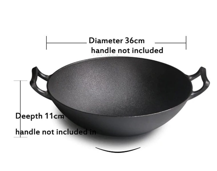 New Cast Iron Wok Pan 36CM on Afterpay Carousel 9