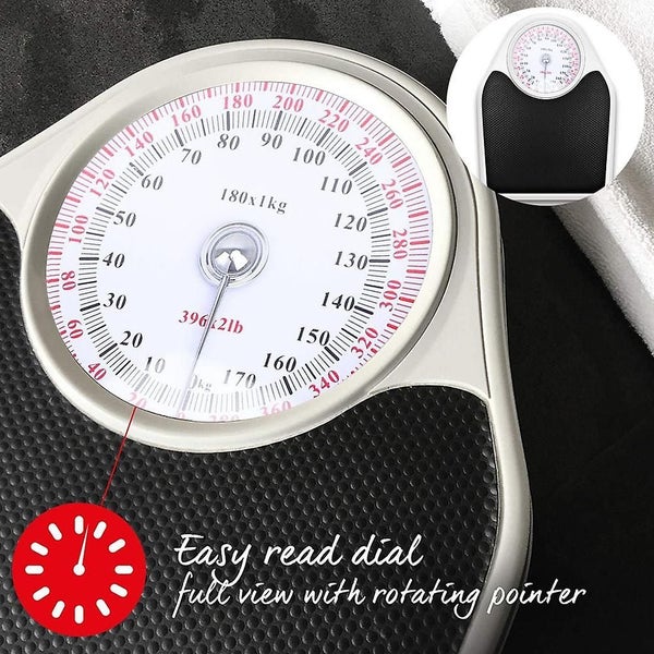 Doctor Style Mechanical Bathroom Scales Retro Black Accurate Weighing Carousel 4