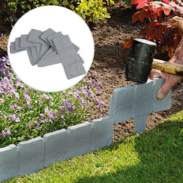 2.5M Garden Edge Stone Look Lawn Fence Flowerbed Border 2026401 Carousel 16