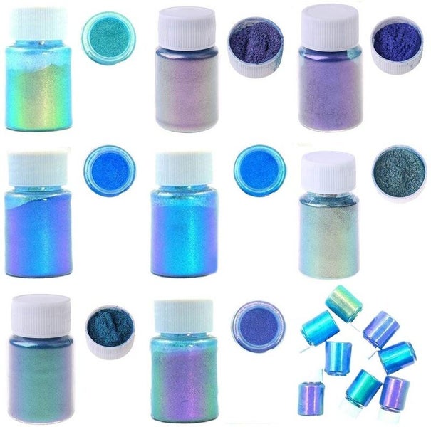 Chameleons Pearlescent Magic Powder Mica Pigment Gold Green Blue I1247PR0 Carousel 18