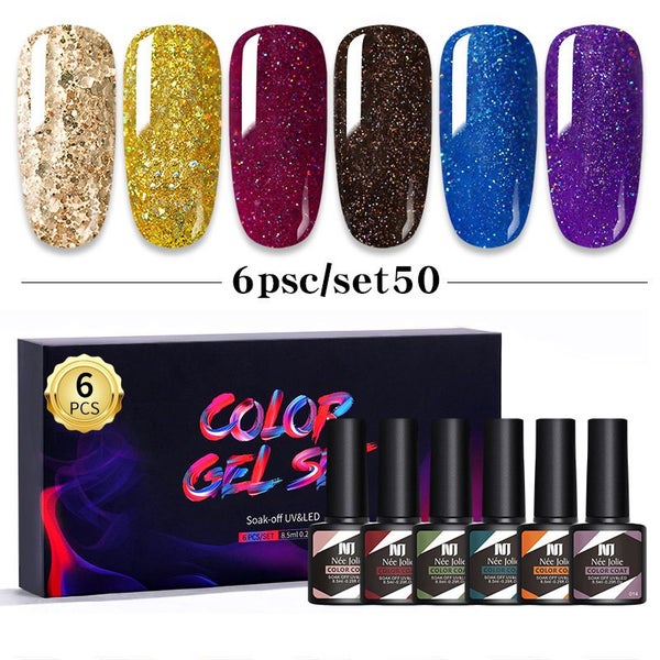 6pcs Gel Nail Polish ManicureUV Soak Off Nail Art Color Kit I1456FT0 Carousel 1