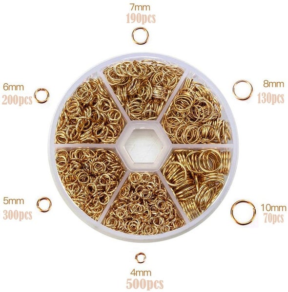 Jewellery Making Supplier Crafts Jump Rings Kit I1738GD0 Carousel 2