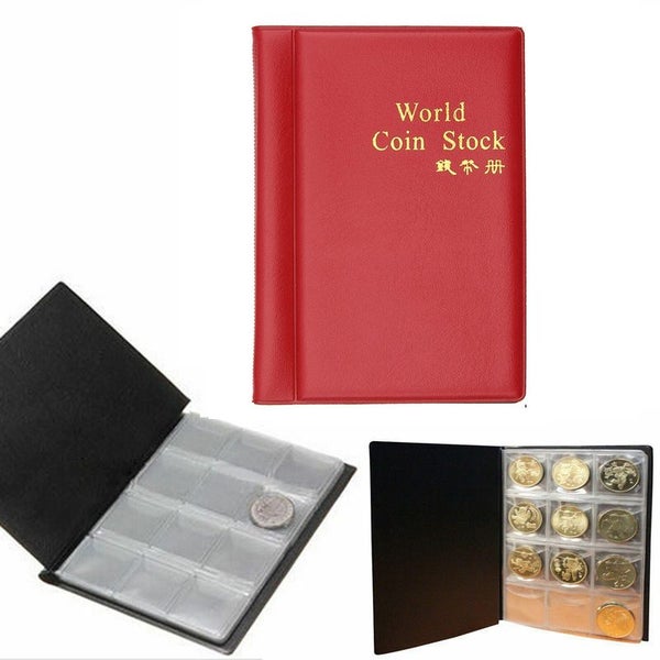 120 Coin Collection Holders Storage Money Penny Pockets Album Book I0679RD0 Carousel 1