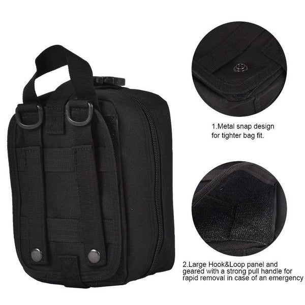 Tactical First Aid Bag Military Utility Pouch Emergency Rescue Package E0392BK0 Carousel 2