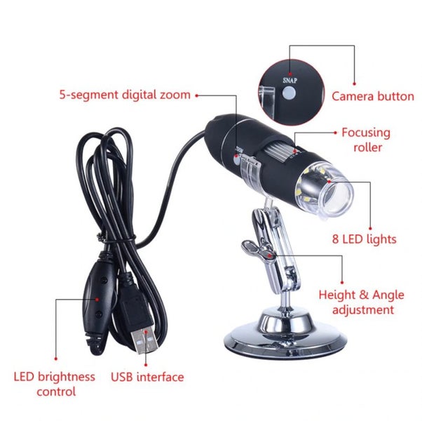 1600 x USB Microscope Magnification Endoscope Magnifier I0695BK16 Carousel 10