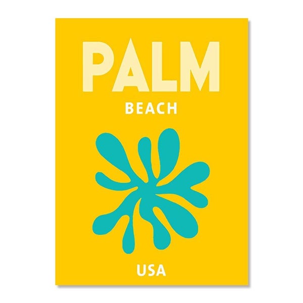 Ibiza Mykonos Muse Eye Tulum Coral Flower Wall Art Canvas Painting Carousel 1