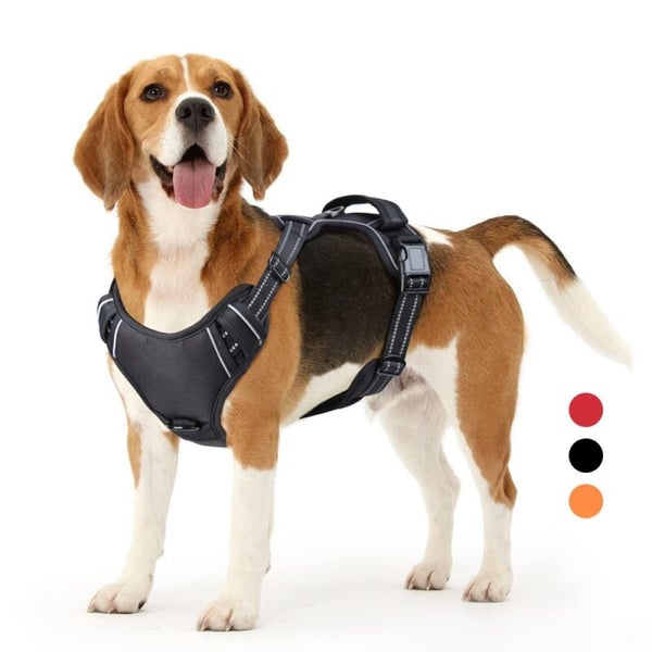 2 Leash Clips Durable No Pull Reflective Control Handle Dog Vest Harness Air ... Carousel 2