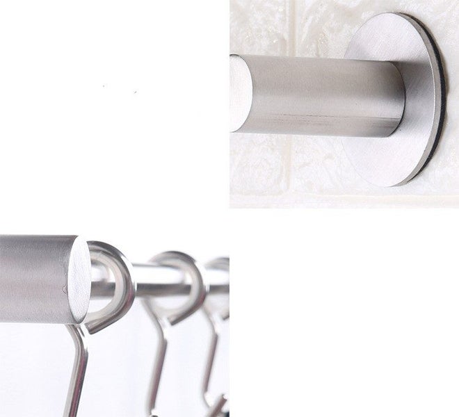 Clearance Stainless Steel Coat Rack Kitchen Bathroom Hanging Hook Carousel 5