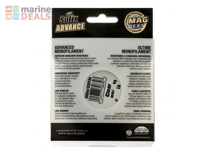 Sufix Advance H-PE Monofilament Clear 300m 2.9kg Carousel 2