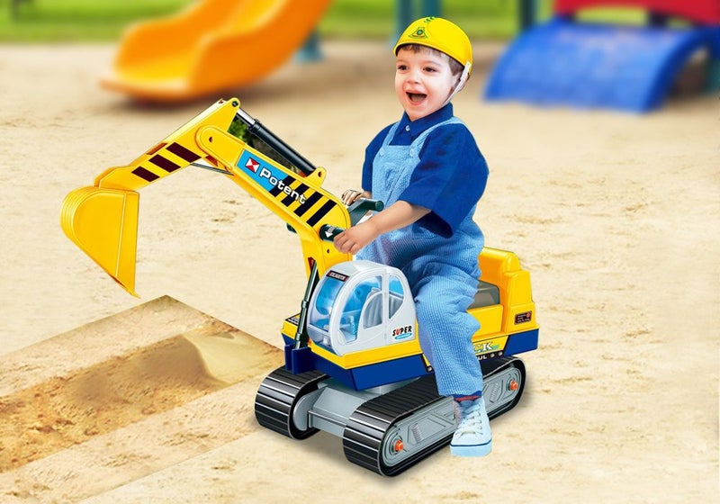 Kids Ride On Digger Toy Truck Carousel 2