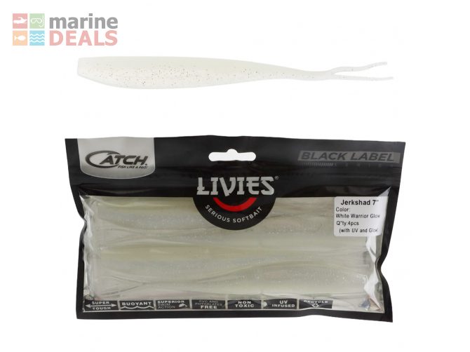 Catch Black Label Livies Softbait 7in WW Glow Carousel 1