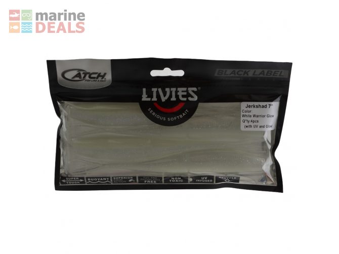 Catch Black Label Livies Softbait 7in WW Glow Carousel 2