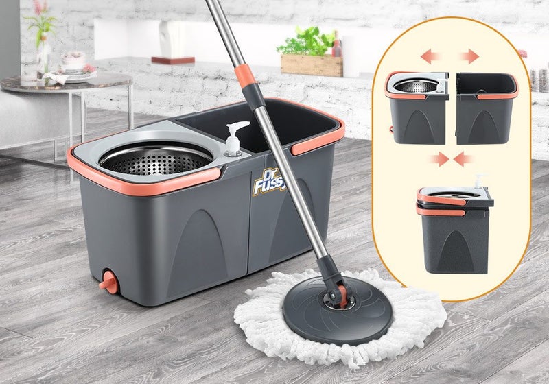 Spin Mop Dual Bucket Set Floor Cleaner Carousel 2