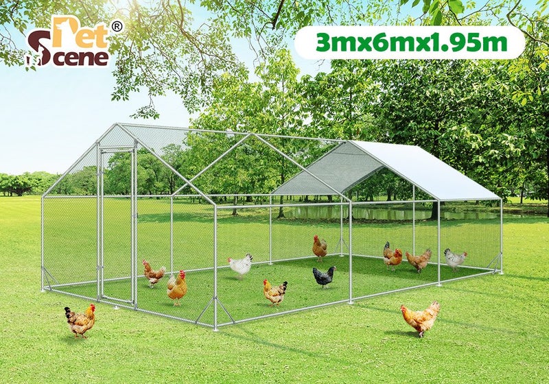 Outdoor Chicken Run - 300x600x195cm Carousel 2