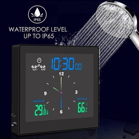 Digital Shower Clock Waterproof Bathroom Digital Clock for Kitchen Bathroom Carousel 1