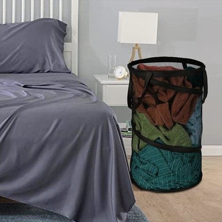 Large Collapsible Laundry Basket Collapsible Mesh for Laundry,Bathroom Carousel 1