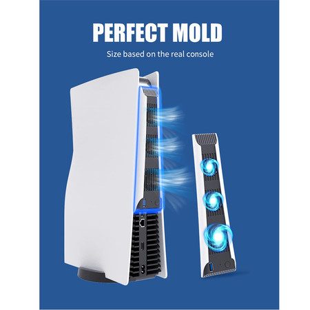 Cooler for PS5 Cooling Fan, 3 Cooler External Port USB 3.0 Accessory Carousel 2