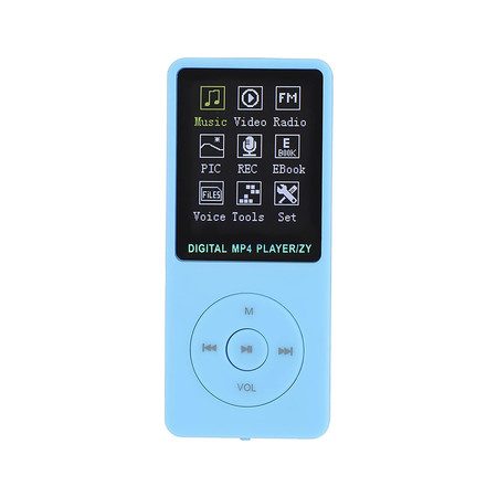 Mp3 Player, Mini Plug Card Video MP4 1.8 Inch Max Support 32GB (Blue) Carousel 9