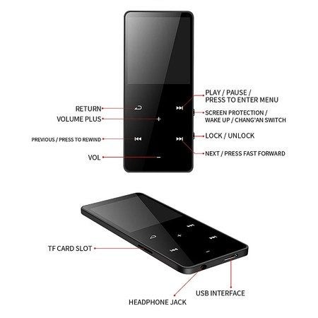 MP3 Player 16GB Rechargeable Hi-Fi Music Player Noise Reduction Carousel 9