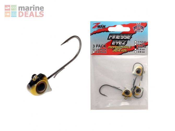 Z-Man Finesse EyeZ Jigheads 5.3g Shiner Qty3 Carousel 1