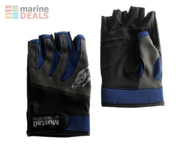 Mustad Half Finger Casting Gloves Medium Carousel 1