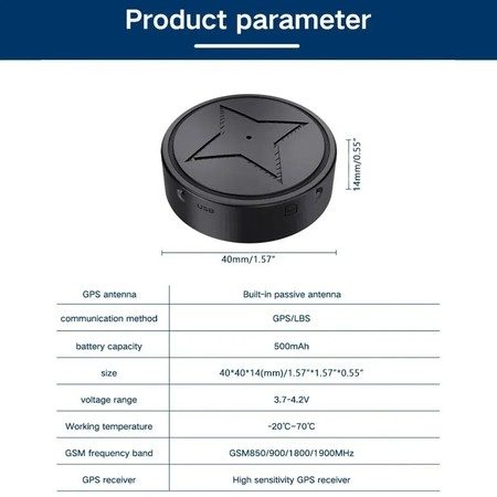 GPS Smart Tracker with Strong Magnetic Vehicle Tracking Anti-lost Device Carousel 8