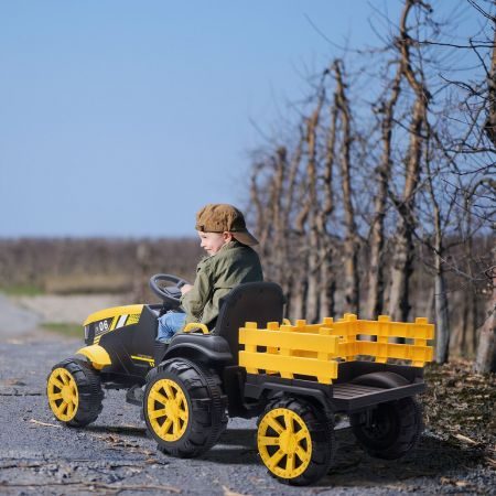 Kids Ride on Tractor Remote Control 12V Battery Electric Car Toy Vehicle Trailer Carousel 1