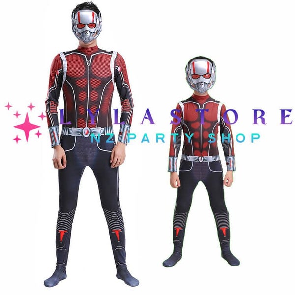 Ant-Man Bodysuit Costume Cosplay Jumpsuit for Adults & Kids - Perfect for Party Carousel 1