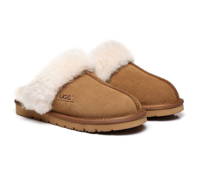 UGG Slippers Australia Premium Sheepskin Unisex Muffin Scuff Carousel 1
