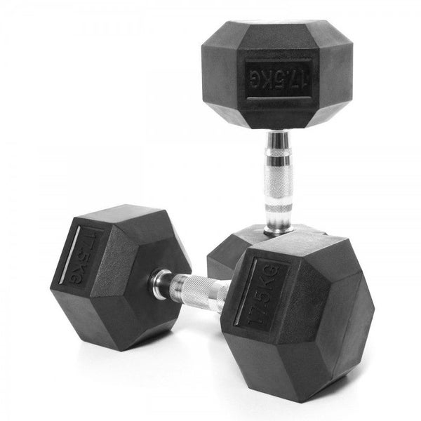 Hex Dumbbell Weight Hexagonal 17.5KG x2 Carousel 1
