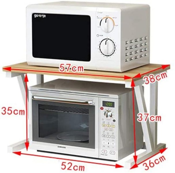 2 Tier Microwave Stand Wooden Storage Rack Kitchen Shelf 2021402 Carousel 3