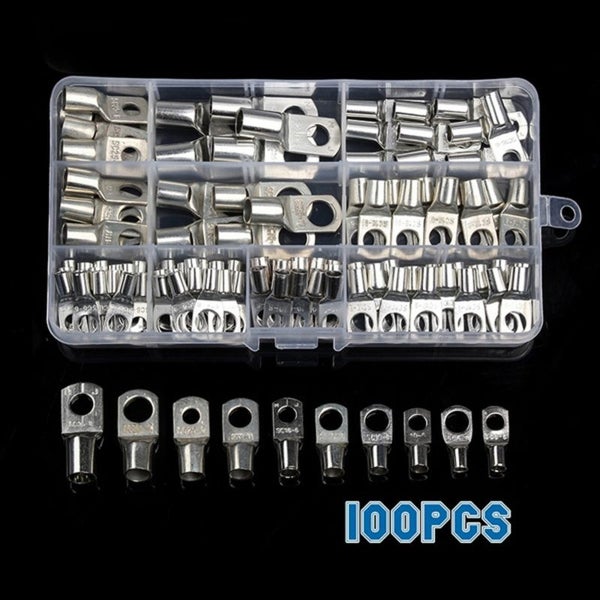 100pcs Wire Cable Lugs Copper Ring Wire Connectors Terminal 3646401 Carousel 1