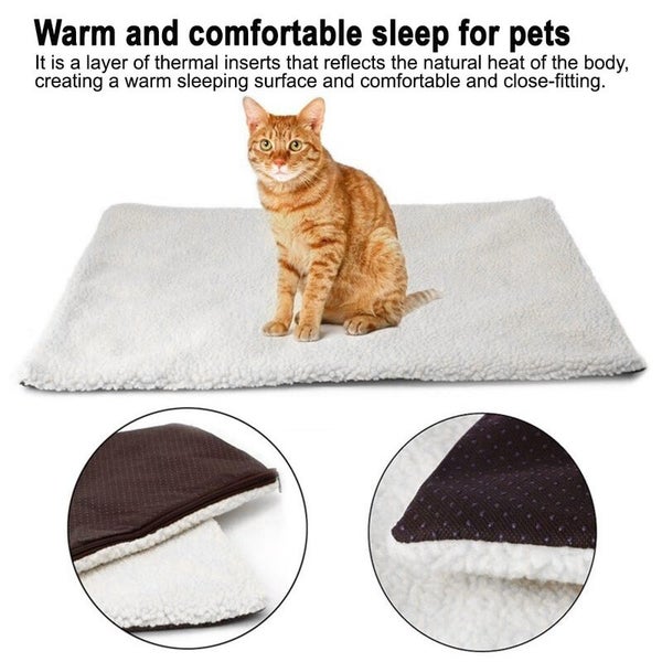 Cat Self Heating Pet Blanket Cat Dog Self Warming Mat Washable Rug 3643302 Carousel 1