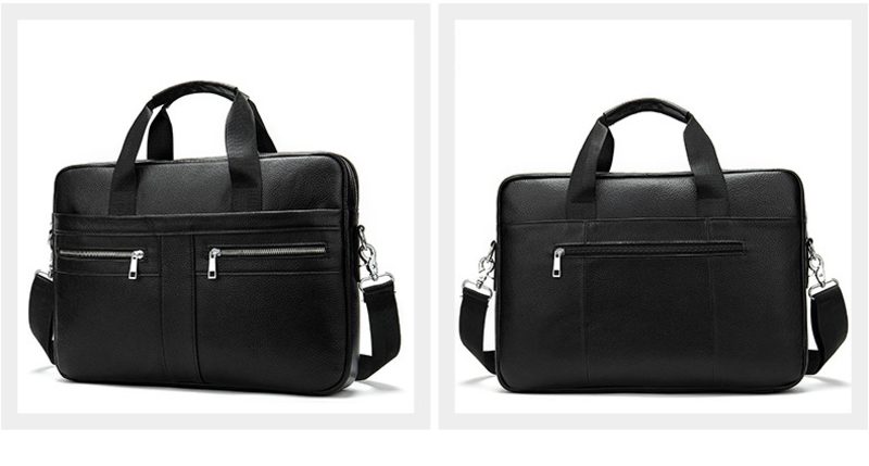 Genuine Leather Bag Briefcase Laptop Bags E0402BK0 Carousel 2
