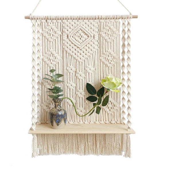 Macrame Plant Hanger Shelf Wall Hanging I0937BG0 Carousel 1