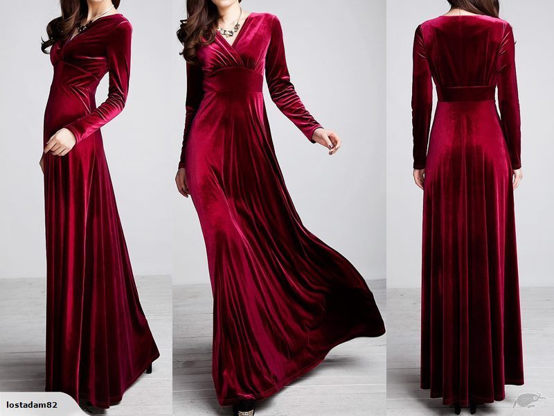 Velvet Maxi Dress 2803965 Carousel 1