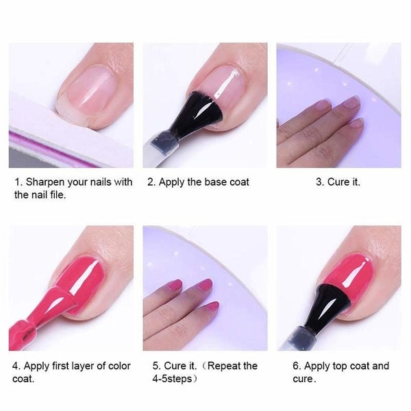 6pcs Gel Nail Polish ManicureUV Soak Off Nail Art Color Kit I1456FT0 Carousel 2