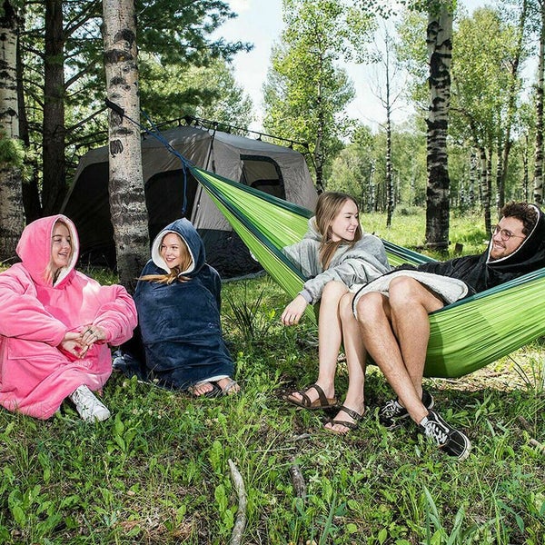 Fleece Hoodie Sweatshirt Blanket Ultra Plush Black D0679BK0 Carousel 11