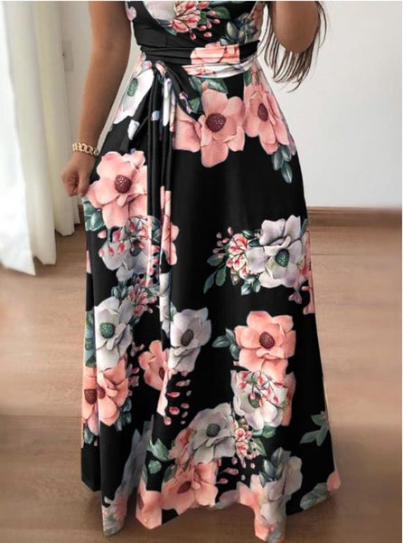 Maxi Dress Ball Dress Summer Floral Dresses Womens Clothing Size 14 J1562BK6 Carousel 3