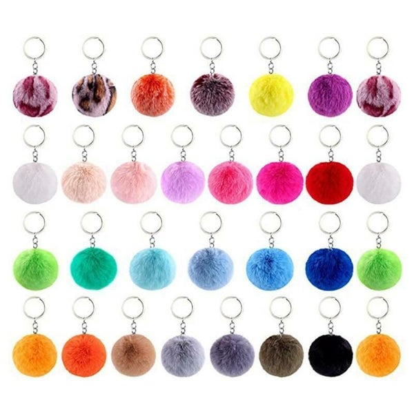 Pom Pom Acrylic Blank Keychain Pendant Tassels Discs Making Kit I1284MZ0 Carousel 11