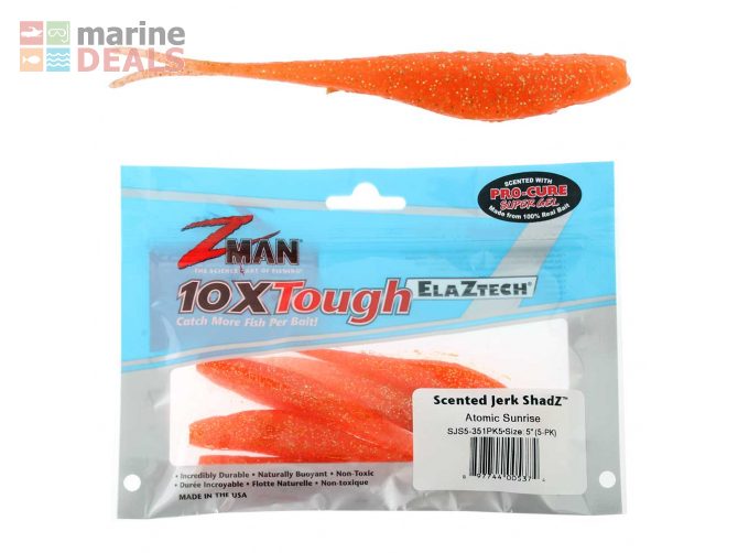 Z-Man Jerk ShadZ Softbait 12.7cm Atomic Sunrise Carousel 1