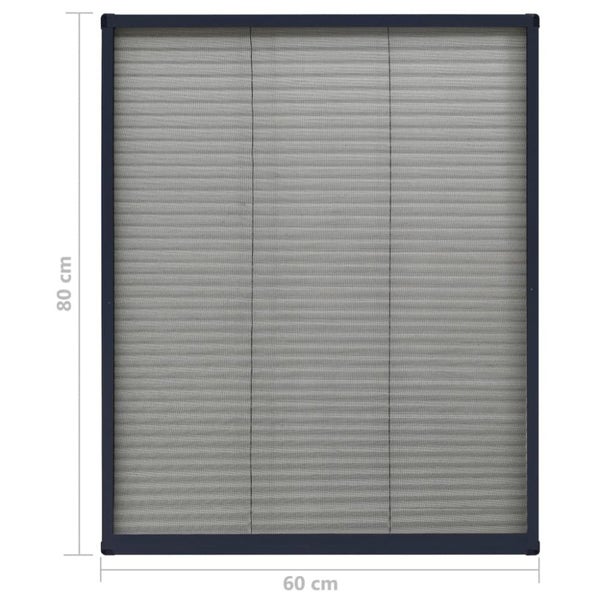 Plisse Insect Screen for Windows Aluminium Anthracite 60x80 Cm Oanllt Carousel 2