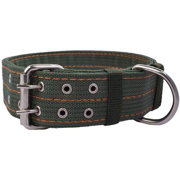 2-row Durable Adjustable Comfortable Metal Buckle Pet Collar For Medium Big Dogs Carousel 1