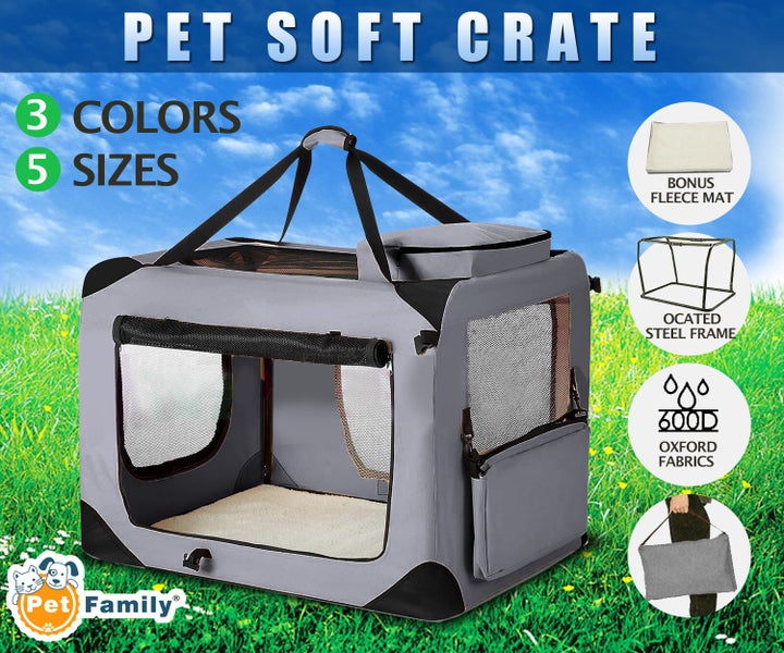 Collapsible Soft Dog Crate cage Travel *XL 91.4cm x 63.5cm x 63.5cm Carousel 1