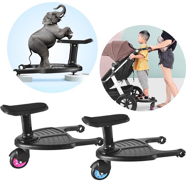 Stroller with shop step board