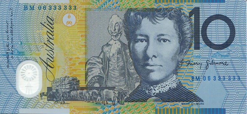 Australia - 2006 - $10 BM06 333333 - Solid Serial Number Carousel 1
