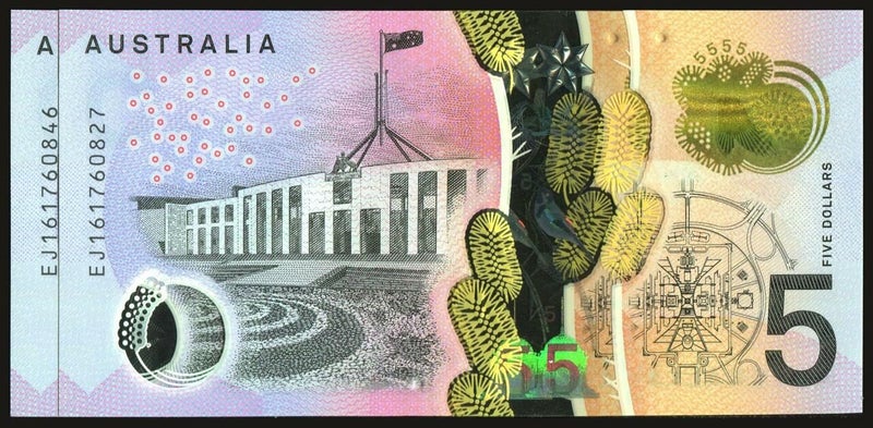 Australia - 2016 - $5 - 20 Consecutive - EJ16 1760827-46 - Final Prefix - Unc... Carousel 1