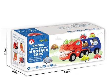Dinosaur Truck Toys 9 in 1 Dinosaur Trucks 8 Pull Carousel 10